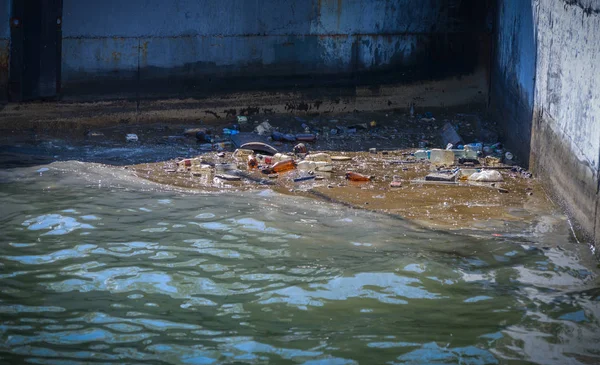 Pollution Sea Surface — Stock Photo, Image