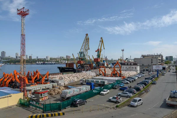 Vladivostok Russia May 2018 Daylight View Marine Station Morskoy Vokzal — Stock Photo, Image