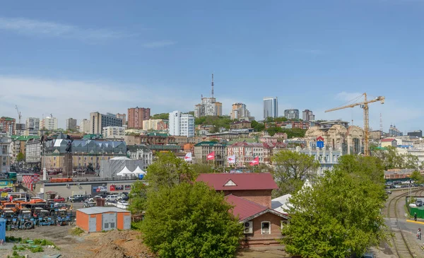 Vladivostok Rusland Mei 2018 Vladivostok Stadsgezicht Uitzicht Stad Daglicht Voorjaar — Stockfoto