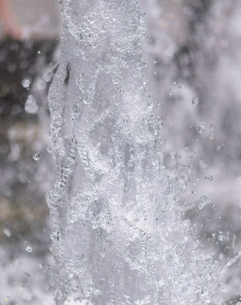 Fontana Cittadina Focus Selettivo Sulle Gocce Acqua — Foto Stock