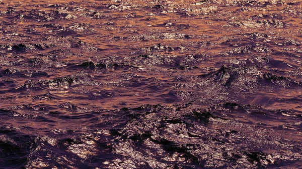 Морская Поверхность Отражением Закате Выборочный Фокус Цвет Тонировки — стоковое фото