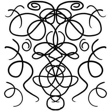 Soyut siyah-beyaz desen doodle.