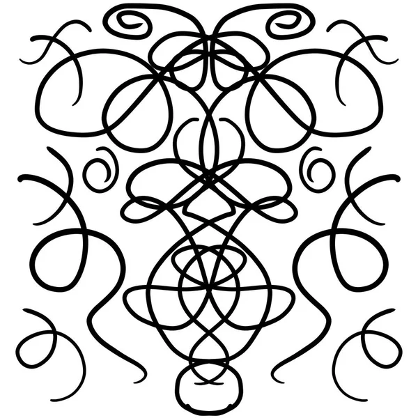 Soyut siyah-beyaz desen doodle.