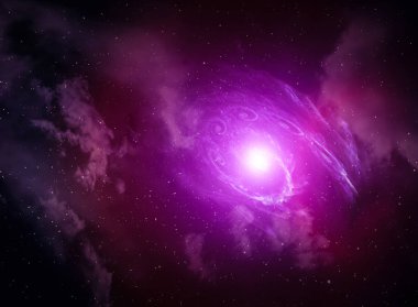 Nebula ve yıldızlı alan arkaplanı.