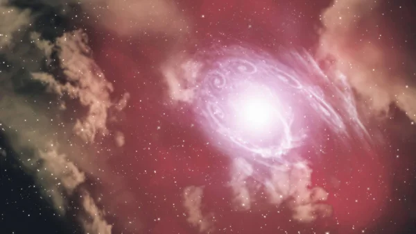 Космический Фон Туманностью Звездами — стоковое фото