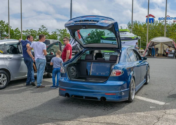 Vladivostok Russia Agosto 2018 Auto Audio Tuning Show Nella Piazza — Foto Stock