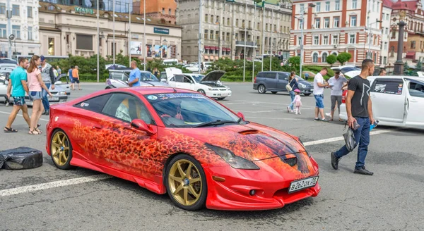 Vladivostok Russia Agosto 2018 Auto Audio Tuning Show Nella Piazza — Foto Stock