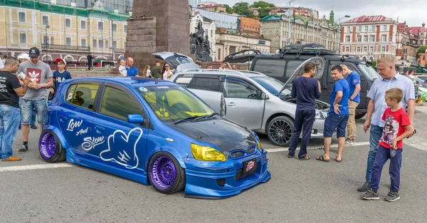 Vladivostok Russia Agosto 2018 Auto Audio Tuning Show Nella Piazza — Foto Stock