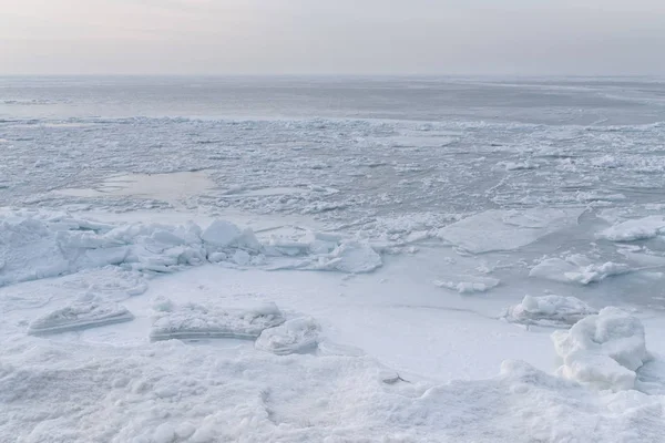 Vista Congelada Mar Día Soleado — Foto de Stock
