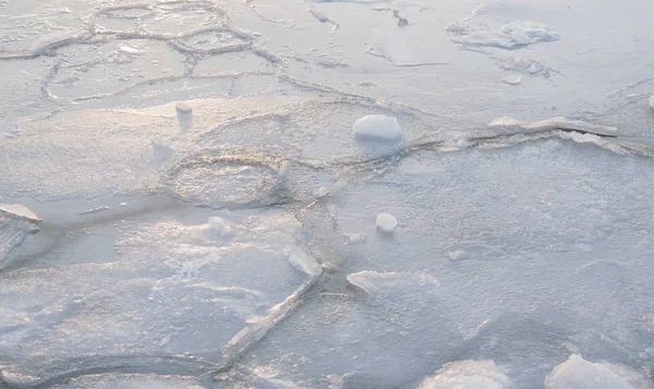 Замороженный Вид Море Солнечный День — стоковое фото