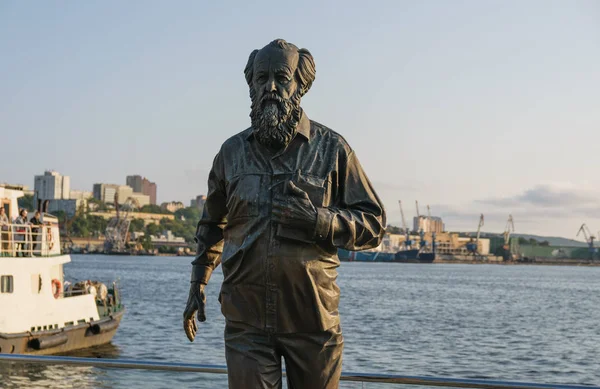 Vladivostok Rusia Septiembre 2018 Monumento Alexander Solzhenitsyn Vladivostok — Foto de Stock