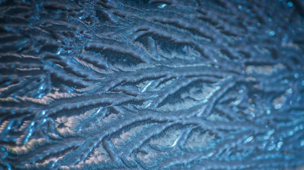 Blu Vetro Congelato Sfondo Naturale Inverno — Foto Stock
