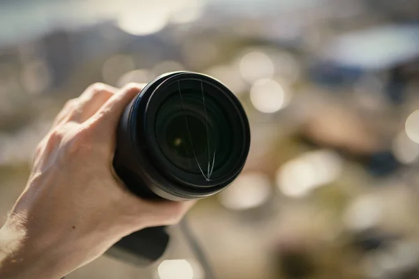 Photocamera Med Trasiga Filter — Stockfoto
