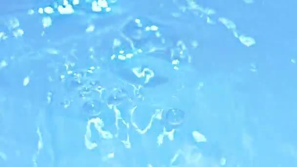 Superficie Agua Con Olas Imágenes Cámara Lenta Enfoque Selectivo — Vídeos de Stock