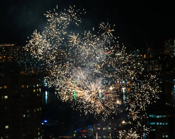 Colorful Fireworks City — Stock Photo, Image