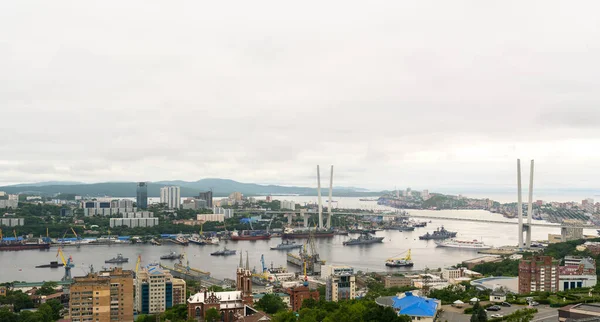 Vladivostok Rusland Juli 2020 Parade Van Oorlogsschepen Tijdens Viering Van — Stockfoto