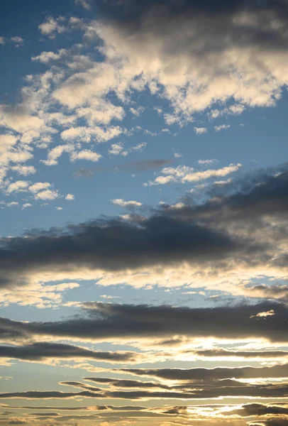 Vacker Och Varm Färgad Solnedgång Himmel — Stockfoto