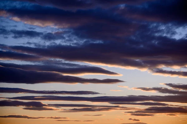 Vacker Och Varm Färgad Solnedgång Himmel — Stockfoto