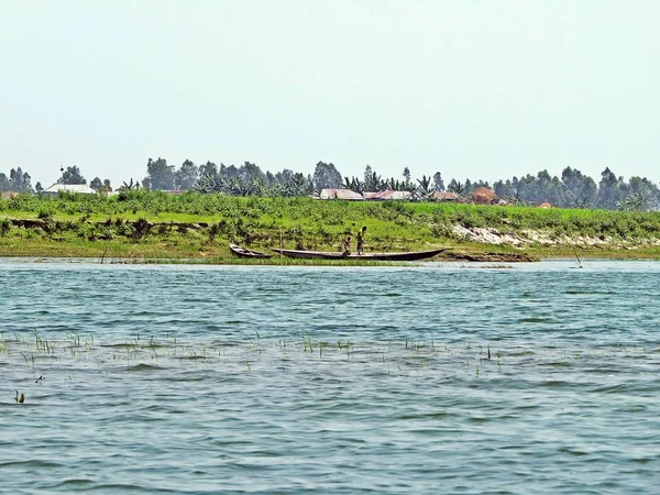 Pescatori dell'isola, fiume Jamuna, Bogra — Foto Stock