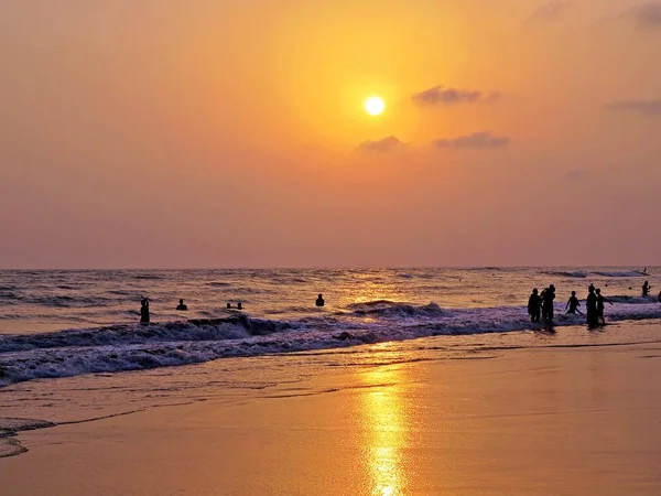 Sunset at the beach, Coxs Bazar — Stock Photo, Image