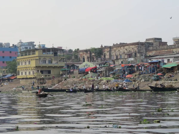 Local Fresh Food Market Buriganga River Dhaka — Stock Photo, Image