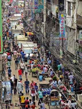 Eski Şehir Dhaka, bağlantı noktası bölge kalabalık caddede