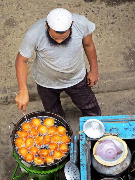 Street Food Vendor Old Town District Dhaka Bangladesh — Stock Photo, Image