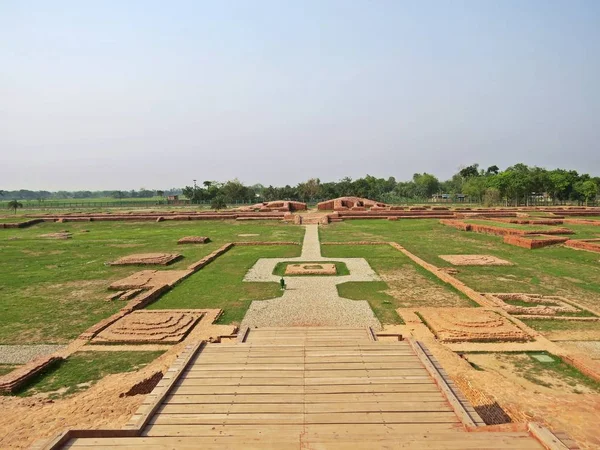 Somapura Mahavihara Paharpur Vihara Budista Uno Los Sitios Arqueológicos Más — Foto de Stock