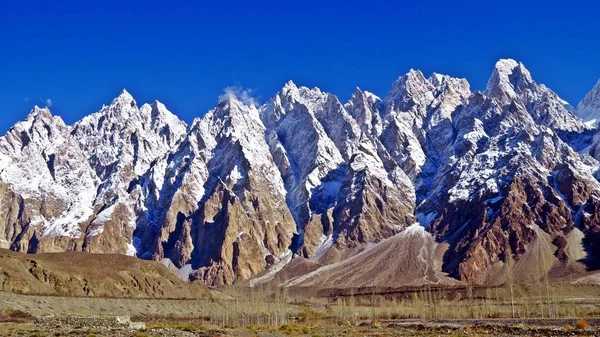 Passu Kužely Také Známý Jako Katedrála Ridge Pohledu Karakoram Highway — Stock fotografie