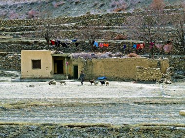 Uzaktan Shimshal Köyü, Karakurum, Kuzey Pakistan