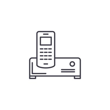 Klima doğrusal simgesi kavramı. Klima çizgi vektör işaret, sembol, illüstrasyon.