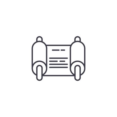 Fiat doğrusal simgesi kavramı. Fiat çizgi vektör işaret, sembol, illüstrasyon.