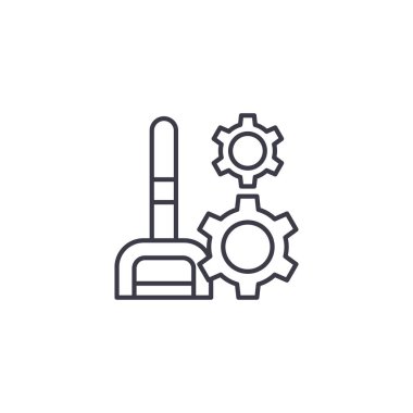 Kolu doğrusal simgesi kavramı. Kolu çizgi vektör işaret, sembol, illüstrasyon.