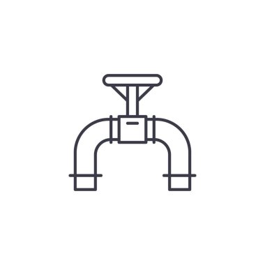 Boru hattı doğrusal simgesi kavramı. Boru hattı vektör işaret, sembol, illüstrasyon.