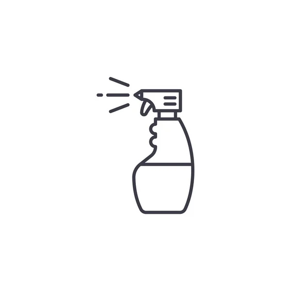 Concepto de icono lineal líquido de lavado de vidrio. Lavado de vidrio líquido línea vector signo, símbolo, ilustración . — Archivo Imágenes Vectoriales