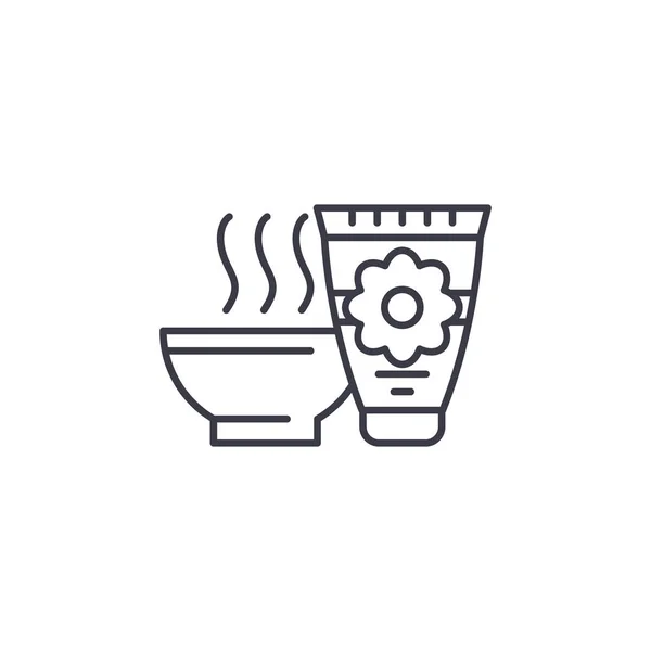 Herbata ziołowa liniowe ikona koncepcja. Herbata ziołowa linii wektor znak, symbol, ilustracja. — Wektor stockowy