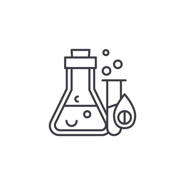 Test de laboratoire concept d'icône linéaire. Ligne d'essai de laboratoire signe vectoriel, symbole, illustration . — Image vectorielle