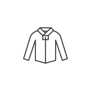 Gömlek doğrusal simgesi kavramı. Gömlek çizgi vektör işaret, sembol, illüstrasyon.