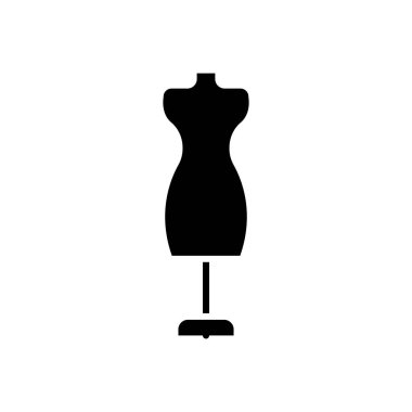 Siyah simgesi tasarım giyim. Giyim Tasarım düz vektör simgesi, işaret, resim.