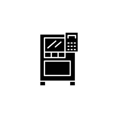 Denetim Masası'nı siyah simge kavramı. Kontrol paneli düz vektör simgesi, işaret, resim.