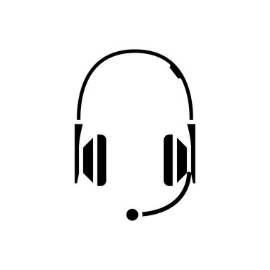 Müzik siyah simge konsepti için dinleme. Müzik müzik düz vektör simgesi, işaret, resim.