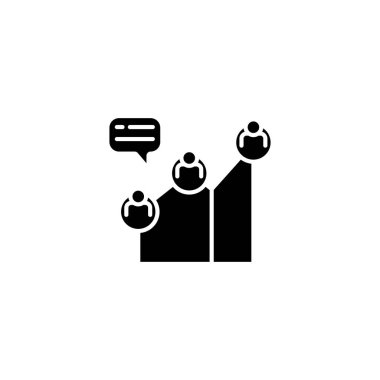 Proje ufuklar siyah simge kavramı. Proje ufuklar düz vektör simgesi, işaret, resim.