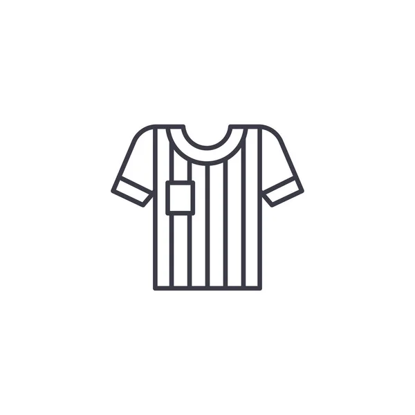 Jersey de fútbol concepto de icono lineal. Jersey de fútbol línea vector signo, símbolo, ilustración . — Vector de stock