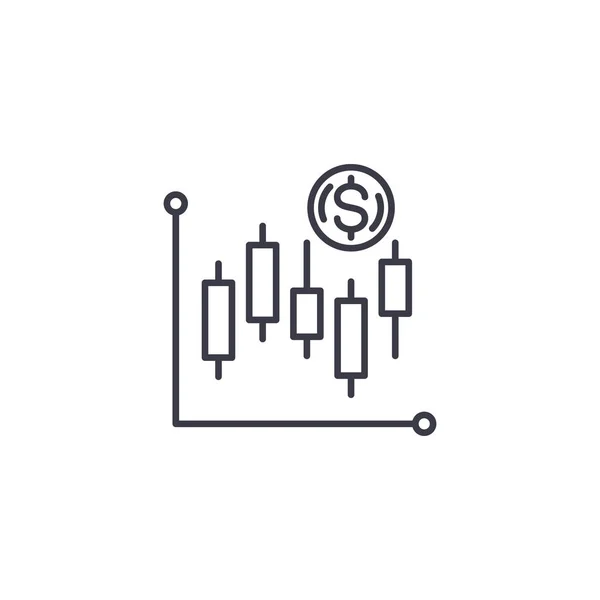 Analyse technique concept d'icône linéaire. Analyse technique ligne vectorielle signe, symbole, illustration . — Image vectorielle