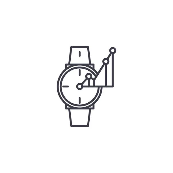 Time-keeper linear icon concept. Time-keeper line vector sign, symbol, illustration. — Stock Vector