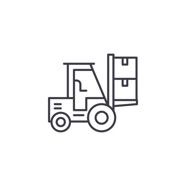 Lineares Icon-Konzept für Lagerdienstleistungen. Lagerdienstleistungen Linienvektorzeichen, Symbol, Illustration. — Stockvektor