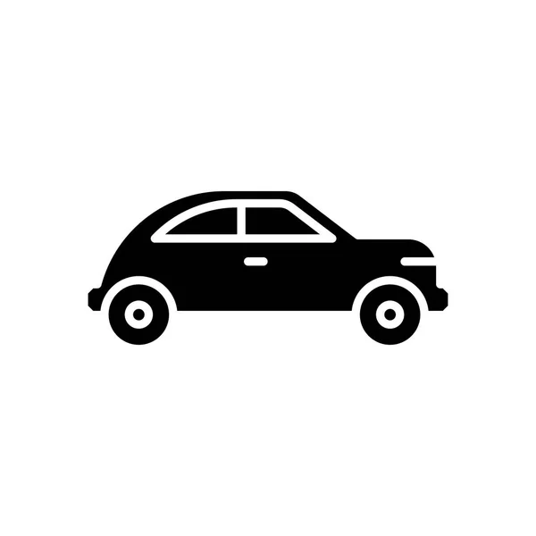Automobile concept icône noire de l'industrie. Industrie automobile symbole vectoriel plat, signe, illustration . — Image vectorielle
