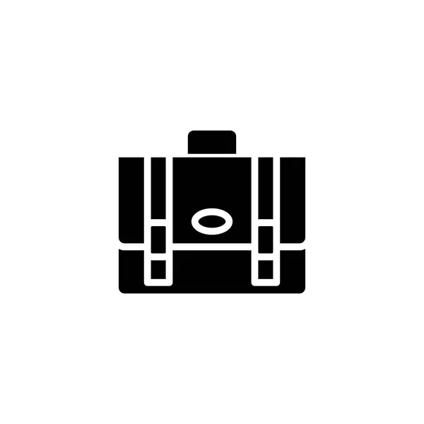 Porte-documents concept icône noire. Porte-documents vecteur plat symbole, signe, illustration . — Image vectorielle