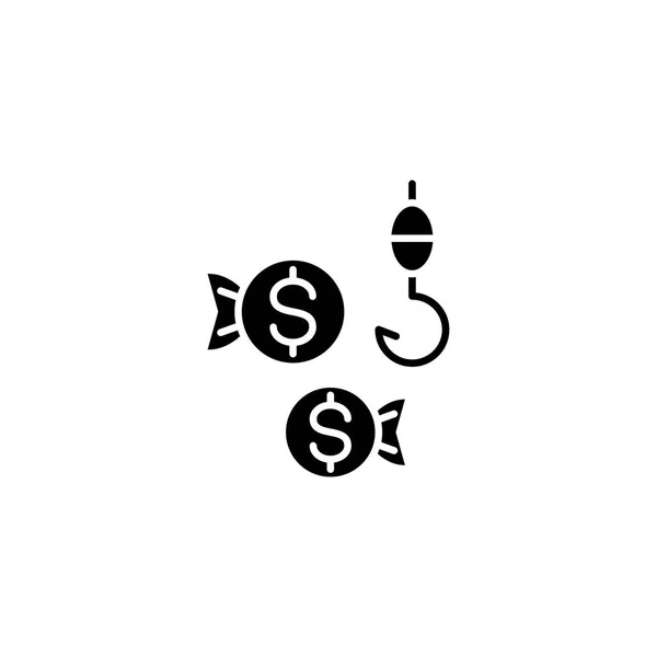 Cliente apelar concepto de icono negro. Apelación del cliente símbolo de vector plano, signo, ilustración . — Vector de stock