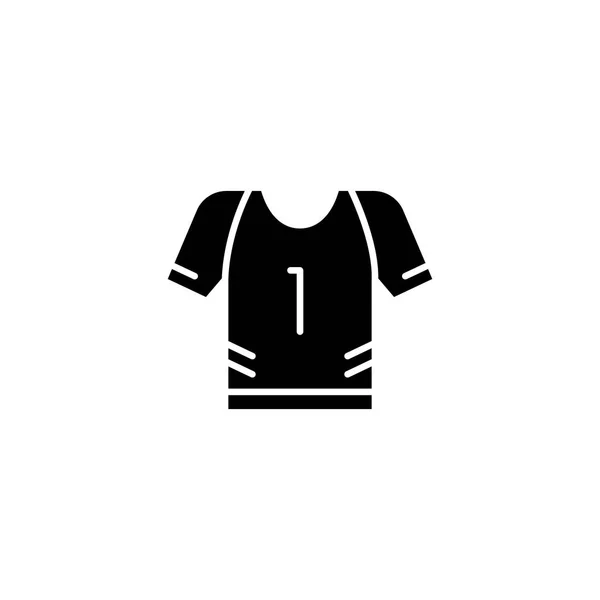 Concept d'icône noire Jersey. Jersey symbole vectoriel plat, signe, illustration . — Image vectorielle